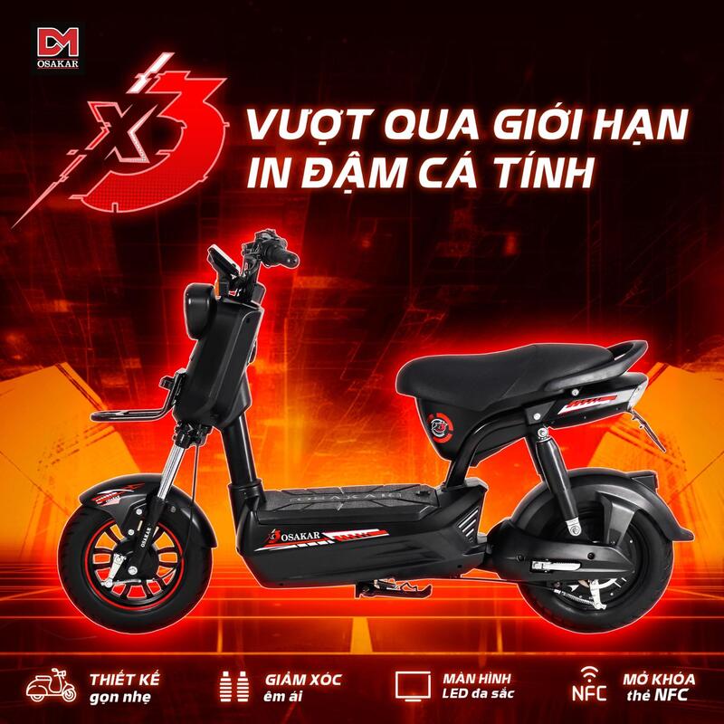 OSAKAR X3 nhỏ gọn với thiết kế trẻ trung, thể hiện cá tính