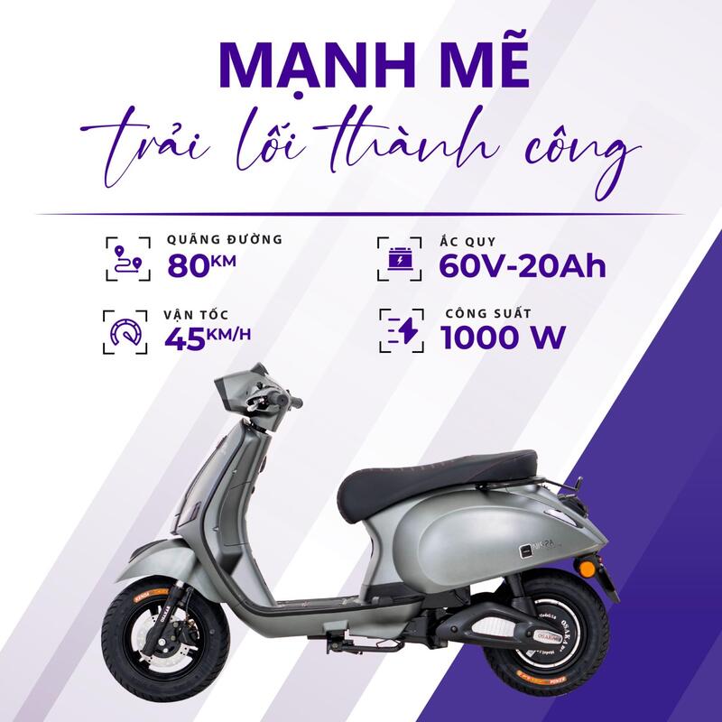 OSAKAR Nispa Vera với thiết kế thanh lịch, sang trọng và hệ thống giảm xóc giúp bạn tự tin chinh phục nhiều địa hình khó nhằn