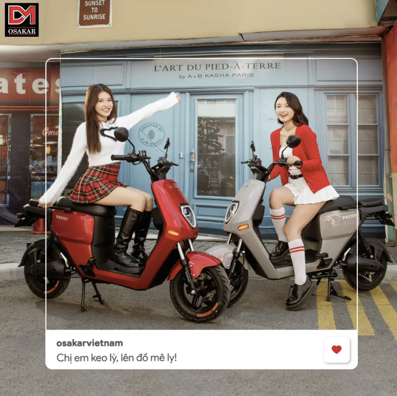 Xe điện OSAKAR Heidi là mẫu xe điện thời trang, năng động phù hợp cho học sinh, sinh viên