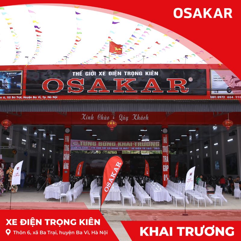 Khai trương Đại lý OSAKAR Thế Giới Xe Điện Trọng Kiên