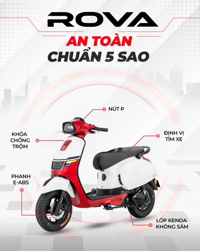 OSAKAR Rova sở hữu thiết kế đẳng cấp châu Âu với đường nét tinh tế mang đến trải nghiệm lái thời thượng