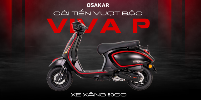 Mẫu xe máy 50cc Viva P với thiết kế sang trọng, hiện đại phù hợp với giới trẻ