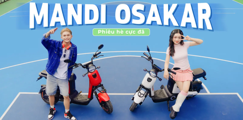 Thiết kế hiện đại của xe đạp điện OSAKAR Mandi tạo nên sự khác biệt, giúp người dùng tự tin thể hiện cá tính, cùng động cơ đạt chuẩn IP67 không ngại đường phố ngập nước.