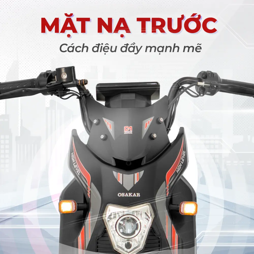 Mặt nạ trước của OSAKAR Xmen New được cách điệu với phong cách hiện đại nam tính