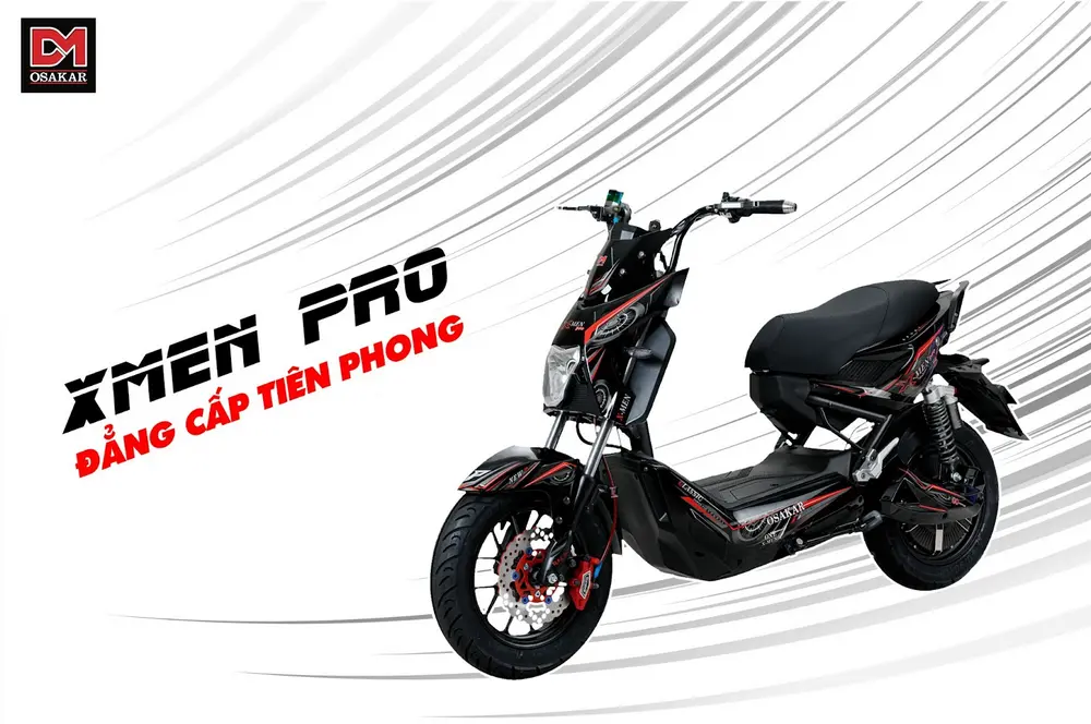 OSAKAR Xmen Pro - Chiến mã sở hữu thiết kế thể thao đầy cá tính với hệ thống đèn LED đôi ấn tượng, tạo sự mạnh mẽ khi di chuyển