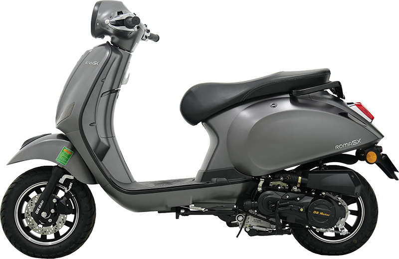 Xe máy 50cc OK Roma SX với thiết kế tinh tế cùng những đường nét bo tròn hiện đại