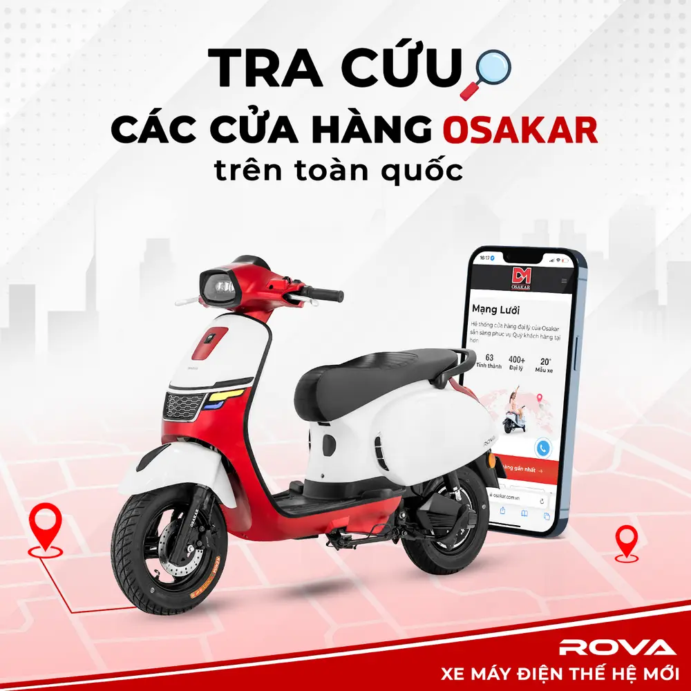 Bạn có thể dễ dàng tra cứu địa chỉ các cửa hàng, đại lý gần nhất của OSAKAR trên toàn quốc