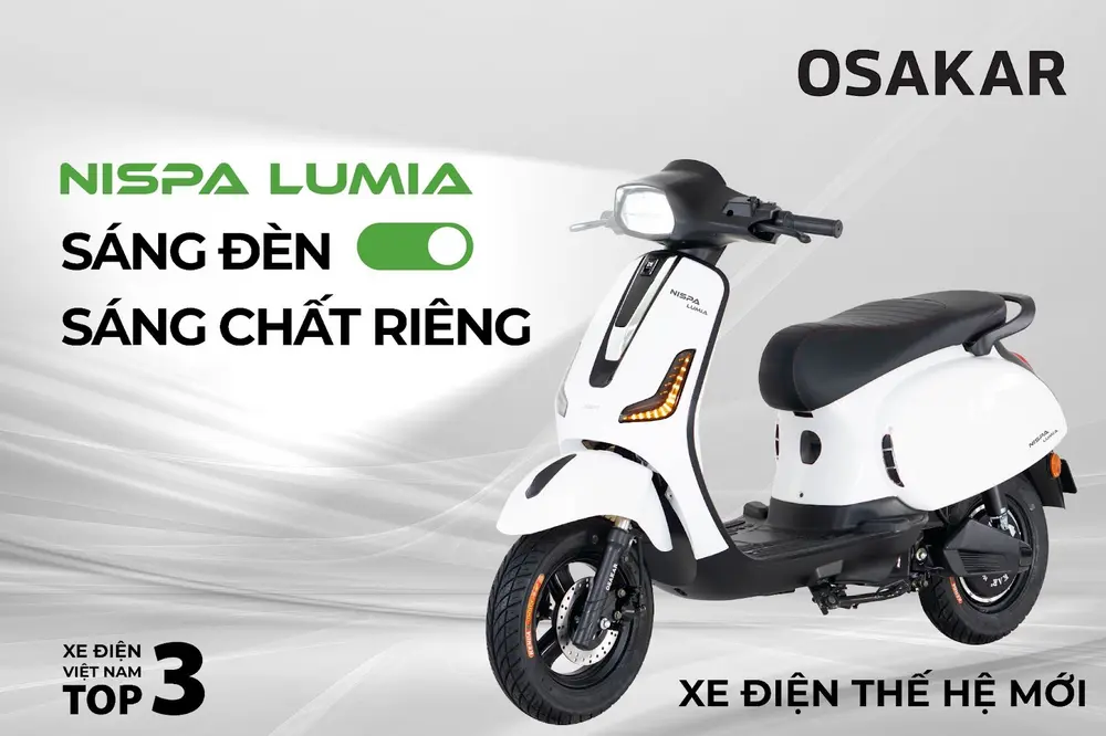 OSAKAR Nispa Lumia có thiết kế vững chắc, đèn LED sắc nét và đèn xi nhan chữ L độc đáo tạo nên dấu ấn riêng biệt
