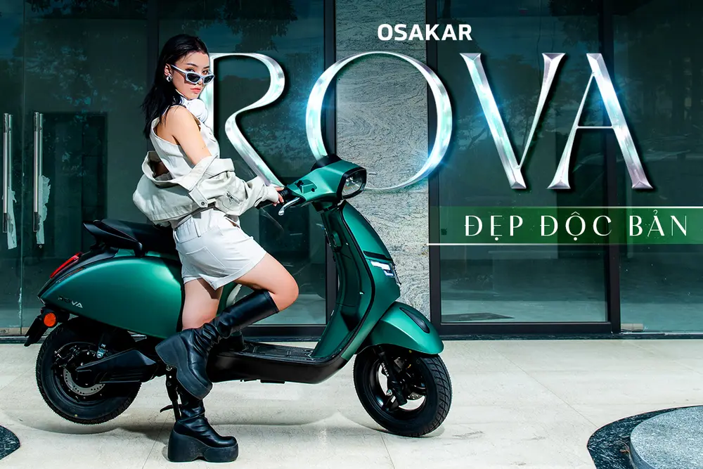 OSAKAR Rova mang đến thiết kế thanh lịch, chắc chắn giúp bạn vận hành an toàn, dễ dàng mà không cần bằng lái