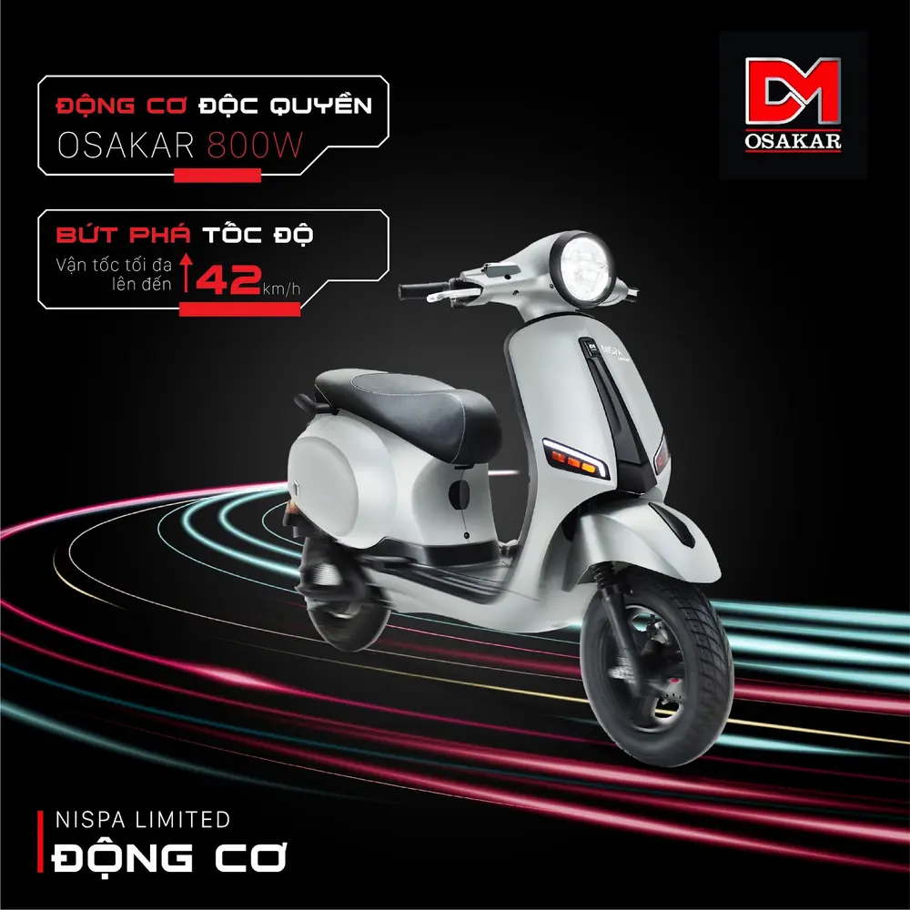 Xe điện OSAKAR Nispa Limited tiên phong, dẫn đầu xu hướng xe điện kiểu dáng Vespa