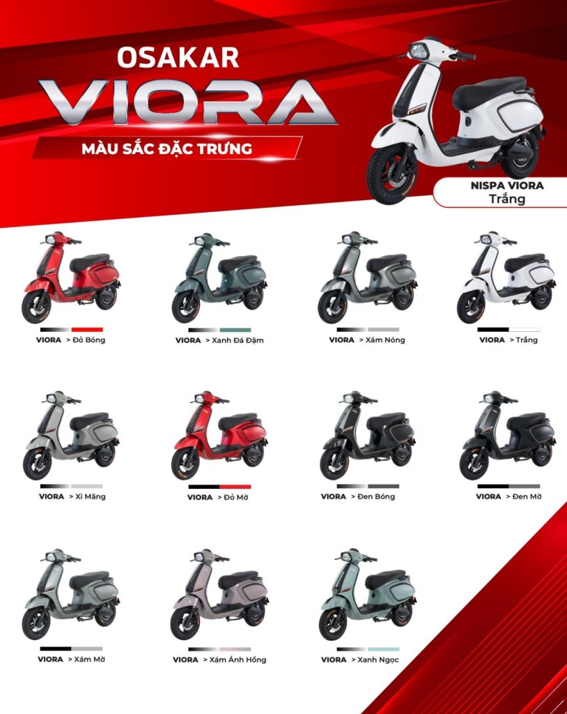 Bảng màu xe NISPA VIORA