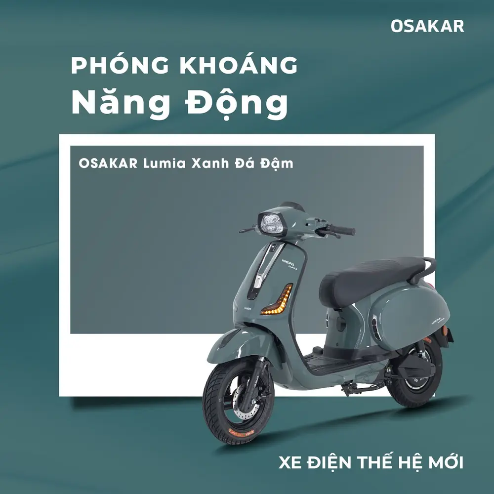 Xe máy điện xanh OSAKAR Nispa Lumia - Đỉnh cao phong cách, kiệt tác công nghệ xanh